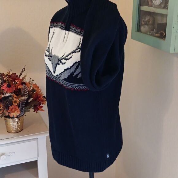 Chaps Cotton Zippered Pullover - Picture 4 of 12